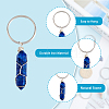 7Pcs Wire Wrapped Mixed Gemstone Bullet Keychain KEYC-PH01454-4