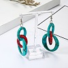 Acrylic Oval with Ring Dangle Earrings FS-WG43E6C-03-3
