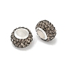 Alloy Rhinestone Clay Pave Beads ALRI-D300-03S-09-2