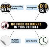 Mini PVC Coated Self Adhesive NO FOOD OR DRINK IN THIS VEHICLE Warning Stickers STIC-WH0017-005-3
