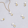 6Pcs Brass & Natural Pearl Heart Pendants KK-BBC0019-31-7