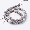 Natural Pink Zebra Jasper Beads Strands X-G-J376-46F-8mm-2