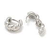 Brass Hoop Earrings EJEW-L211-010J-P-2