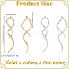 4Pcs 2 Colors Ion Plating(IP) 304 Stainless Steel Pendants STAS-YW0011-25-2