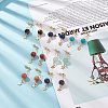 7 Pairs 7 Style Natural Mixed Gemstone Beaded Dangle Stud Earrings EJEW-JE05058-2
