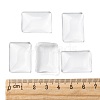 Transparent Rectangle Glass Cabochons X-GGLA-R025-25x18-5