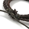 PU Imitation Leather Braided Cord Bracelets BJEW-P329-02A-AS-3