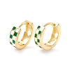 Tartan Pattern Enamel Chunky Hinged Huggie Hoop Earrings for Women EJEW-P196-22G-04-1