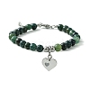 Natural Moss Agate Beaded Bracelets BJEW-JB09886-04-1