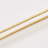 Brass Snake Chain Necklaces X-MAK-T006-10A-G-3