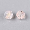 Transparent Spray Painted Glass Beads EGLA-N018-4mm-08-3