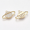 Brass Micro Pave Cubic Zirconia Pendants KK-T038-513G-2