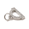 Brass Micro Pave Cubic Zirconia Charms KK-E077-02P-04-3