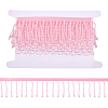 2.5 Yards Plastic Beads & Polyester Lace Ribbon SRIB-HY0001-16-1