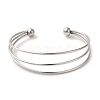 Non-Tarnish Ion Plating(IP) 304 Stainless Steel Open Cuff Bangles BJEW-Z071-04P-2