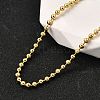 2.5MM Brass Ball Chain Necklaces NJEW-M108-04G-1