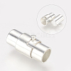 Brass Locking Tube Magnetic Clasps LS-MC077-S-2