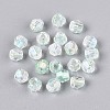 Transparent Spray Painted Glass Beads X1-EGLA-N018-4mm-04-2