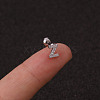 316L Surgical Stainless Steel Micro Pave Clear Cubic Zirconia Cartilage Earrings WG3A850-51-1