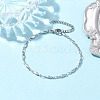 Non-Tarnish 304 Stainless Steel Oval Link Chain Bracelets for Women Men BJEW-JB10271-2