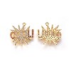 Brass Micro Pave Cubic Zirconia Pendants X-ZIRC-L075-22A-G-2