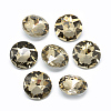 Pointed Back Glass Rhinestone Cabochons RGLA-T029-12mm-08-1