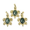 Natural Green Aventurine & Brass Pendants KK-F887-01G-20-1