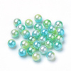 Rainbow Acrylic Imitation Pearl Beads OACR-R065-8mm-A03-1