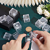 CHGCRAFT 20Pcs Transparent Plastic Ring Viewer Magnifier Boxes CON-CA0001-024-3