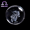 Inner Carving Constellation Glass Crystal Ball Diaplay Decoration PW-WG22452-08-1