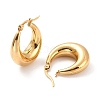 PVD Vacuum Plating 304 Stainless Steel Chunky Hoop Earrings for Women EJEW-F280-06B-G-1