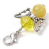 Angel Glass Pendant Decoration HJEW-JM02645-02-4