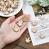 60Pcs Wood Pendants WOOD-FH0002-30C-3