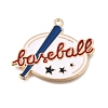 Baseball Alloy Enamel Pendants AL-CBA2166-01G-04-1