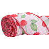 15 Yards Cherry Pattern Polyester Ribbon OCOR-ME0001-53-1