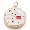 Brass Cubic Zirconia Pendants KK-O113-06C-02G-1