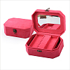 Suede Velvet Portable Jewelry Storage Box with Clasp PW-WGEDAD2-01-1