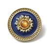 1-Hole Zinc Alloy Enamel Shank Buttons BUTT-WH0028-43C-1