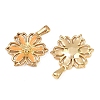304 Stainless Steel Enamel Pendants STAS-P438-12D-G-2