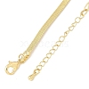 4mm Rack Plating Brass Herringbone Chain Necklaces for Women Men MAK-L044-16G-4