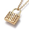 Brass Micro Pave Clear Cubic Zirconia Pendant Necklaces NJEW-R256-07-4