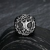 Retro 316 Stainless Steel Tree of Life Finger Rings FIND-PW0020-09B-2