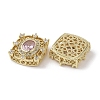 Brass Micro Pave Cubic Zirconia Beads X-KK-G491-36G-02-2