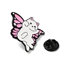 Cat with Butterfly Wing Enamel Pins JEWB-K018-04A-EB-3