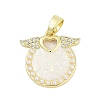 Brass Micro Pave Cubic Zirconia Pendants KK-I723-12G-1