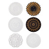 4Pcs 4 Style DIY Silicone Mandala Pattern Coaster Molds DIY-TA0006-42-2