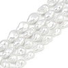 Electroplate Porcelain Imitation Pearl Beads Strands BSHE-Z009-02B-6