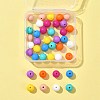 40Pcs 8 Colors Food Grade Eco-Friendly Silicone Focal Beads SIL-FS0001-20-7