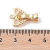 Golden Brass Micro Pave Cubic Zirconia Fold Over Clasps KK-B100-037G-01-3