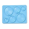 Flat Round Shape Holographic Pendant DIY Silicone Mold DIY-K063-05-2